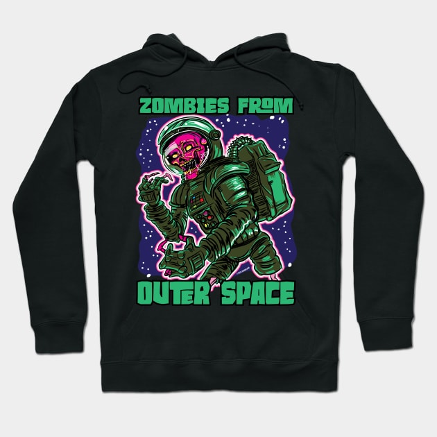 Zombies from Outer Space Astronaut Hoodie by eShirtLabs